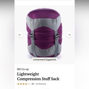 REI Purple and Gray Compression Stuff Sack